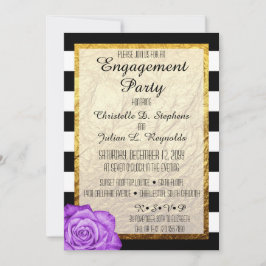 Moderne Imitate Lila Rose Gold Foods Engagement Pa Einladung