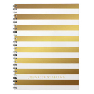 Moderne Imitate Muster für Goldene Streifen Notizblock