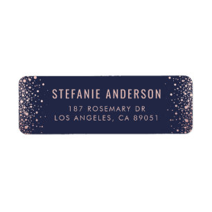 Moderne Imitate Rose Gold Foil Confetti Dots Hochz