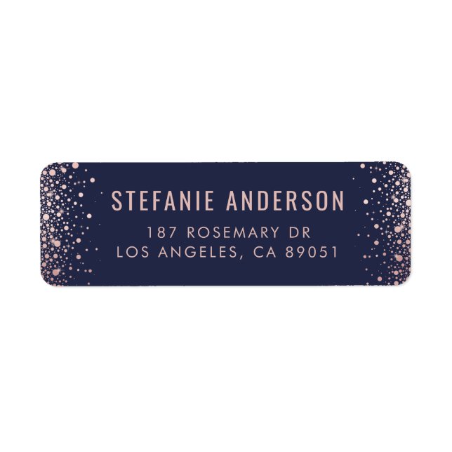 Moderne Imitate Rose Gold Foil Confetti Dots Hochz (Vorne)
