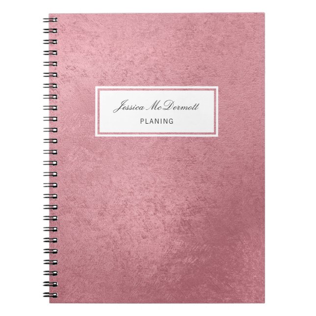 Moderne Imitate Rose Gold Notizblock (Vorderseite)