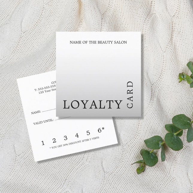 Moderne Imitate Silver Beauty Loyalty Card Treuekarte (Von Creator hochgeladen)