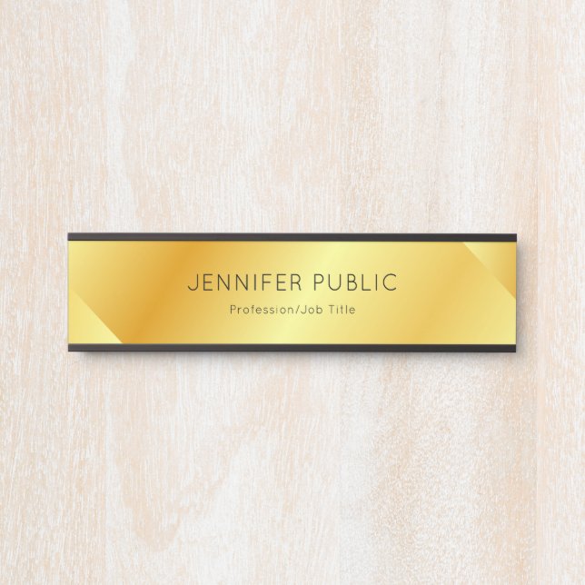 Moderne Imitats Gold Glamour Trendsett Türschild (Vorderseite )
