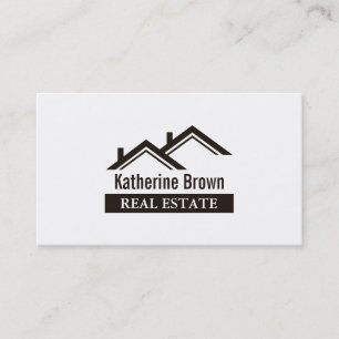 Moderne Immobilien Brown Icon Makler Foto Visitenkarte