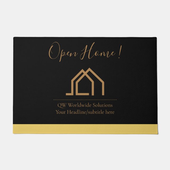 Moderne Immobilien-Logo-Werbematte Fußmatte (Vorderseite)
