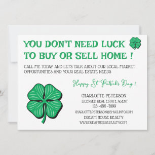 Moderne Immobilien St. Patrick's Day Werbeaktion  Karte