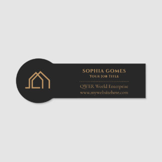 Moderne Immobilienmakler-Abzeichen Magnetische Nam Namensschild
