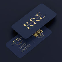 Moderne Immobilienmakler Broker Navy Blue