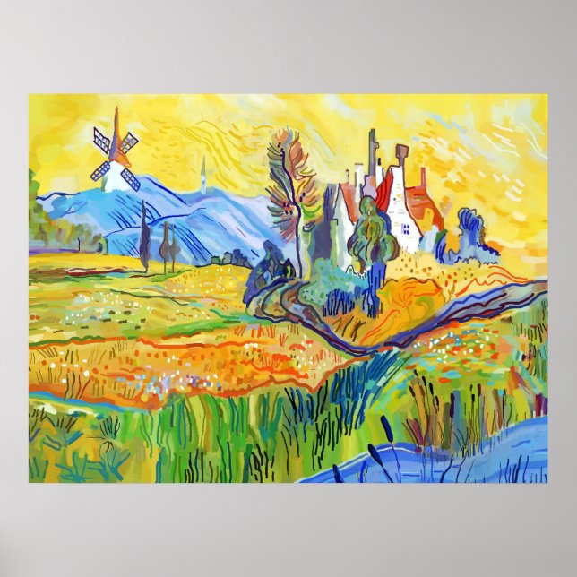 Moderne Impressionistische Kunst Sommerprovenzalem Poster (Vorne)