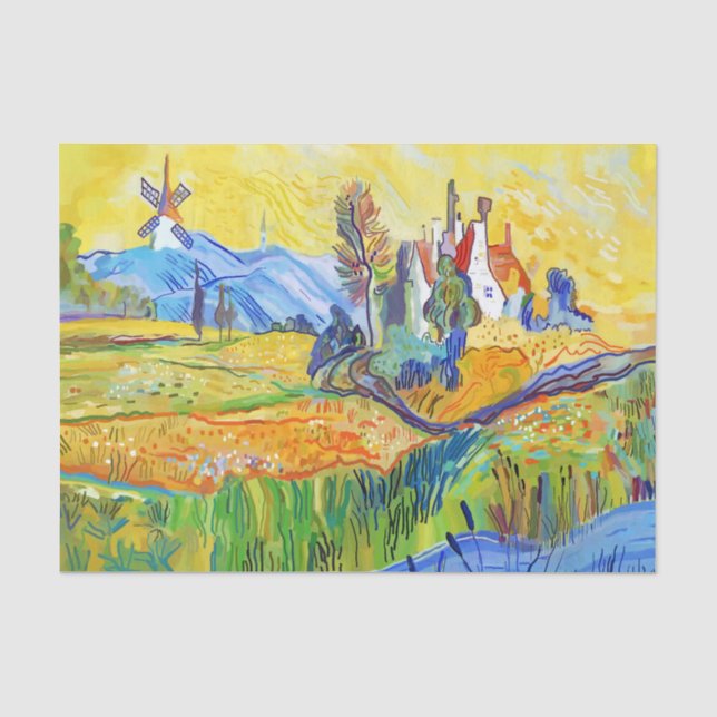 Moderne Impressionistische Kunst Sommerprovenzalem Seidenpapier (Vorderseite)