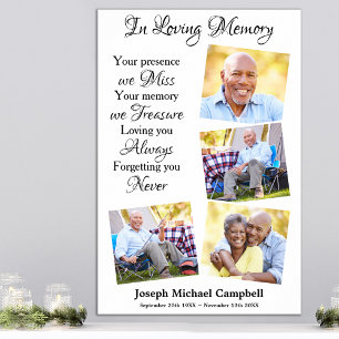 Moderne In Loving Memory 4 Foto-Totenmemoiren Gede Poster