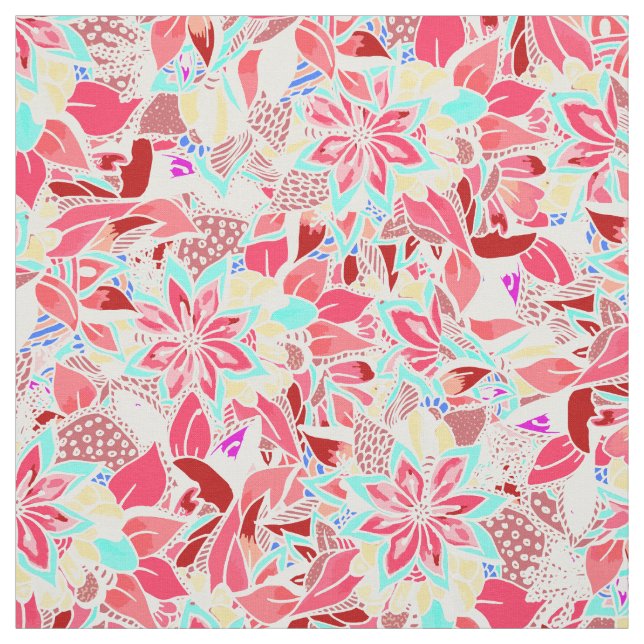 Moderne, in Rosa gehaltene Blume Stoff (Muster)
