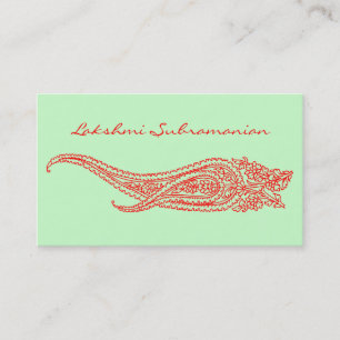 Moderne India Paisley Business Cards Visitenkarte