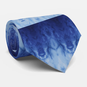 Moderne Indigo-Shibori-Tie-Dye-Verlaufs-Muster Krawatte