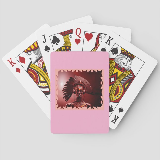 Moderne indische Prinzessin Spielkarten (Rückseite)