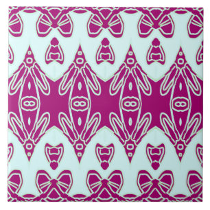 Moderne indische Tradition Aquamarin & Maroon Klas Fliese