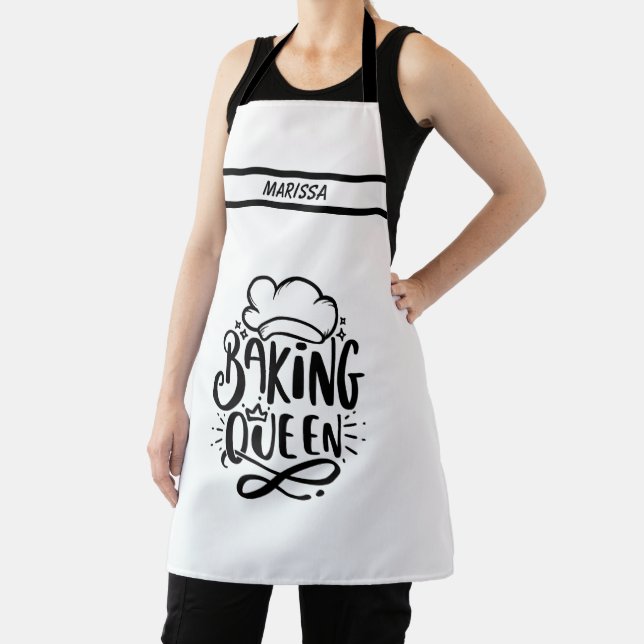 Moderne, individuell anpassbare Name Baking Queen Schürze (InSitu)