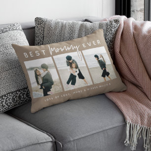 Moderne individuelle Beste Mama überhaupt   3 Foto Lendenkissen