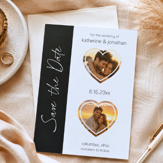Moderne individuelle Foto-Save-the-Date-Karte Einladung