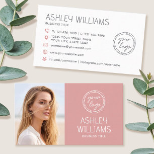 Moderne individuelle Fotofarben-Logo-Marke Elegant Visitenkarte