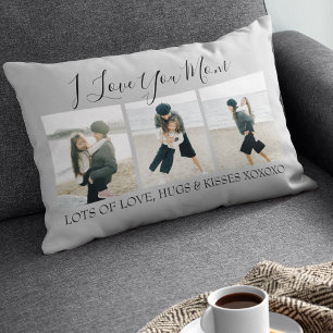 Moderne individuelle Ich liebe dich Mama   3 Fotos Lendenkissen