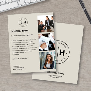 Moderne individuelle Logo-Foto-Professionelle Gesc Flyer