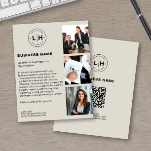 Moderne individuelle Logo-Foto-QR-Geschäfte Flyer