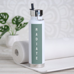 Moderne individuelle Motivationszitate Rot, Gelb, Trinkflasche