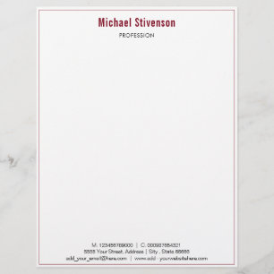 Moderne Individuelle Name-Adressfarbengrenze Briefbogen