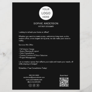 Moderne individuelle schwarze professionelle Gesch Flyer