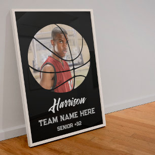 Moderne individuelle Teamfoto Senior Class Basketb Poster