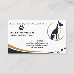 Moderne individuelle Visitenkarte für Hundetrainer