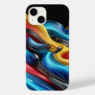 Moderne industrielle metallische Blockmuster-Kupfe Case-Mate iPhone 14 Hülle