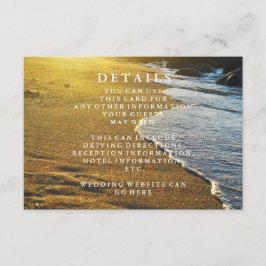 Moderne Informationen zu Hochzeiten am Strand Begleitkarte