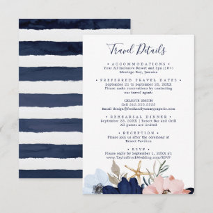 Moderne Informationen zu Hochzeitreisen mit nautis Begleitkarte