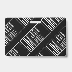Moderne Initialen mit Namensmonogramm-Muster Ausweis