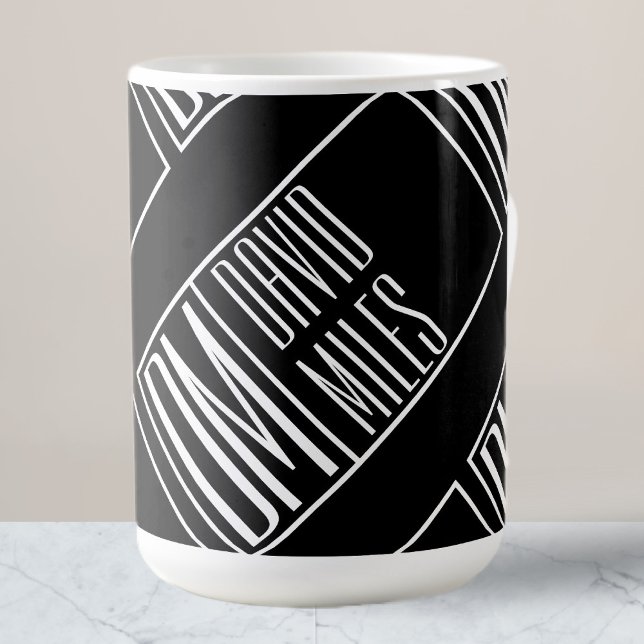 Moderne Initialen mit Namensmonogramm-Muster Kaffeetasse (Von Creator hochgeladen)