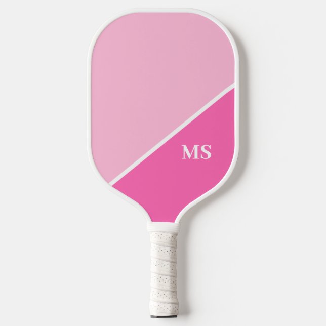 Moderne Initialen Monogramm Pickleball Schläger (Vorderseite)