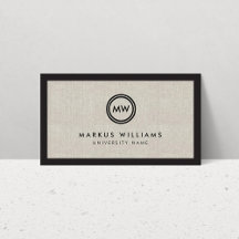 Moderne Initialen Schwarz und Linen Graduate Stude