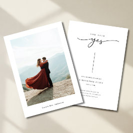 Moderne Inline sagte sie Yes Brautparty Foto Einladung