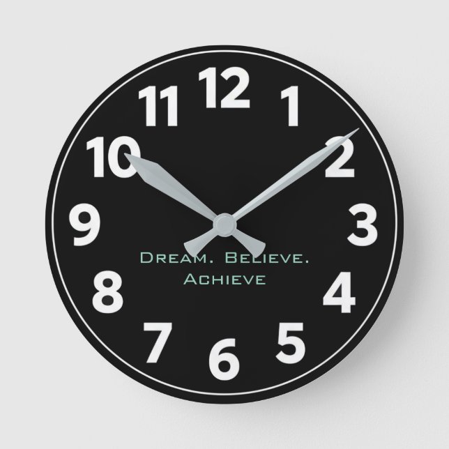 Moderne Inspirierende Wanduhr (Vorderseite)