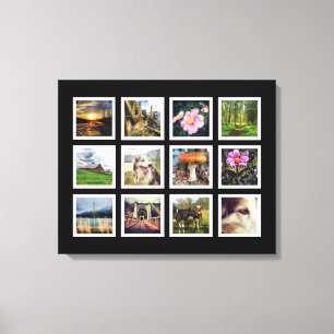 Moderne Instagram Foto-Kunst-Collage Leinwanddruck