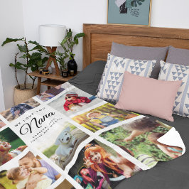 Moderne Instagram Nana Foto Collage Oma Familie Fleecedecke