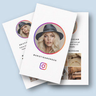 Moderne Instagram-Profil-Gitter-Influencerin Visitenkarte