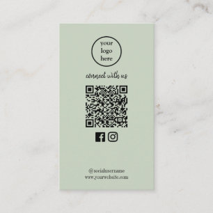 Moderne Instagramm Facebook QR Code Social Media Visitenkarte