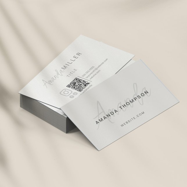 Moderne Instagramm Facebook QR Code Social Media Visitenkarte (Von Creator hochgeladen)