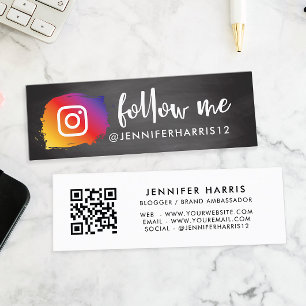 Moderne Instagramm Qr Code Mini Business Card Visitenkarte