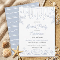 Moderne invitation d'anniversaire pour fête de pla