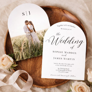 Moderne invitation de mariage modèle photo Arch