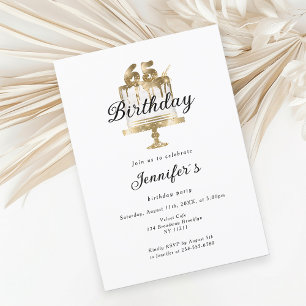 Moderne invitation élégante pour 65 ans